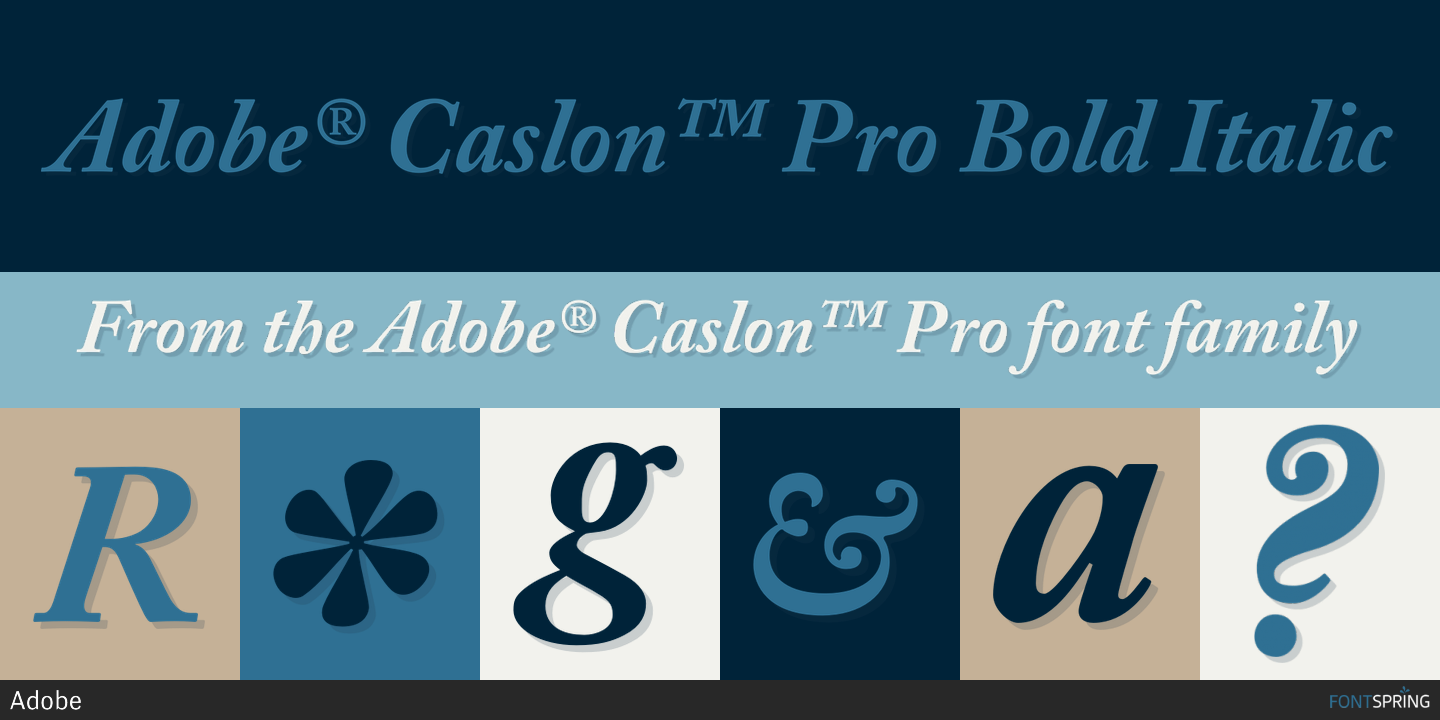 Adobe caslon pro semibold font